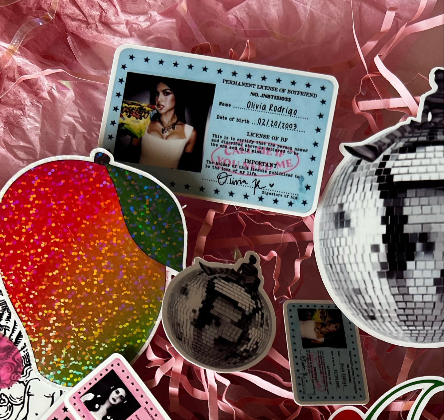 Olivia Rodrigo ID Sticker Large