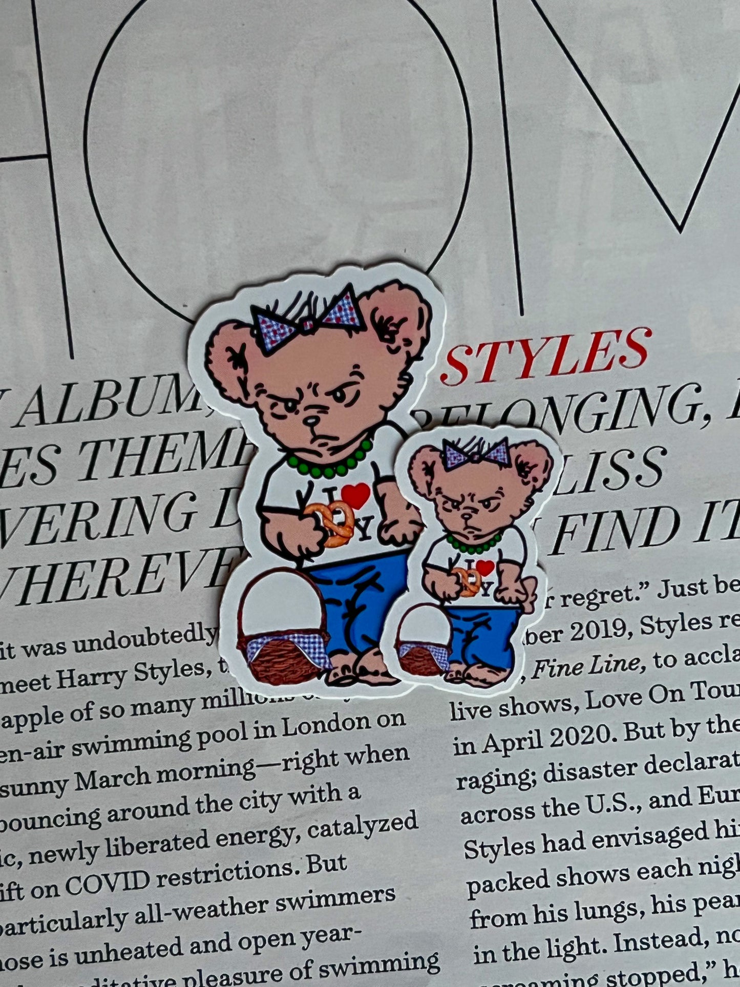 Normal New York Ha Ha Ha Bear Sticker