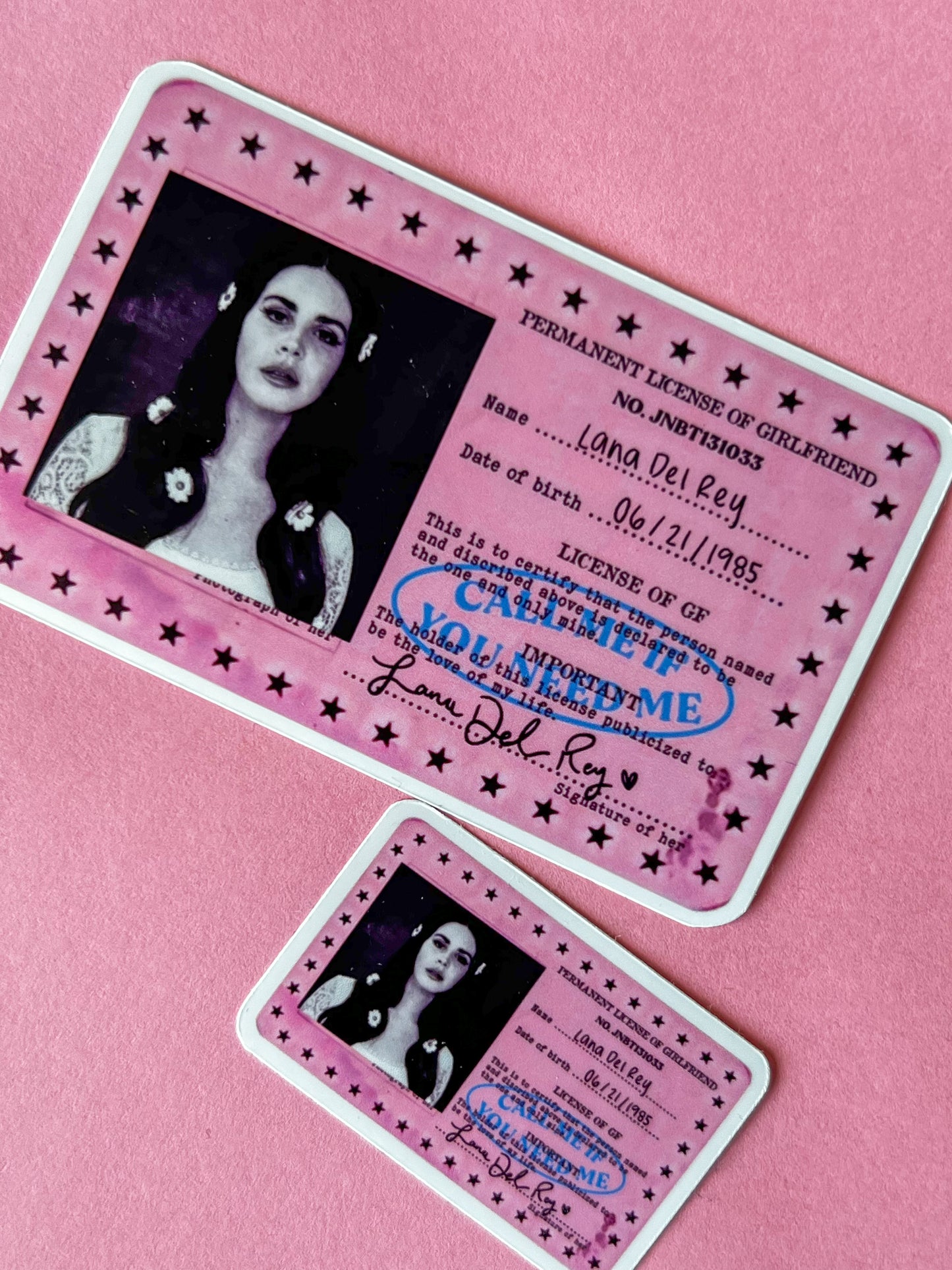 Lana Del Rey ID Sticker Large