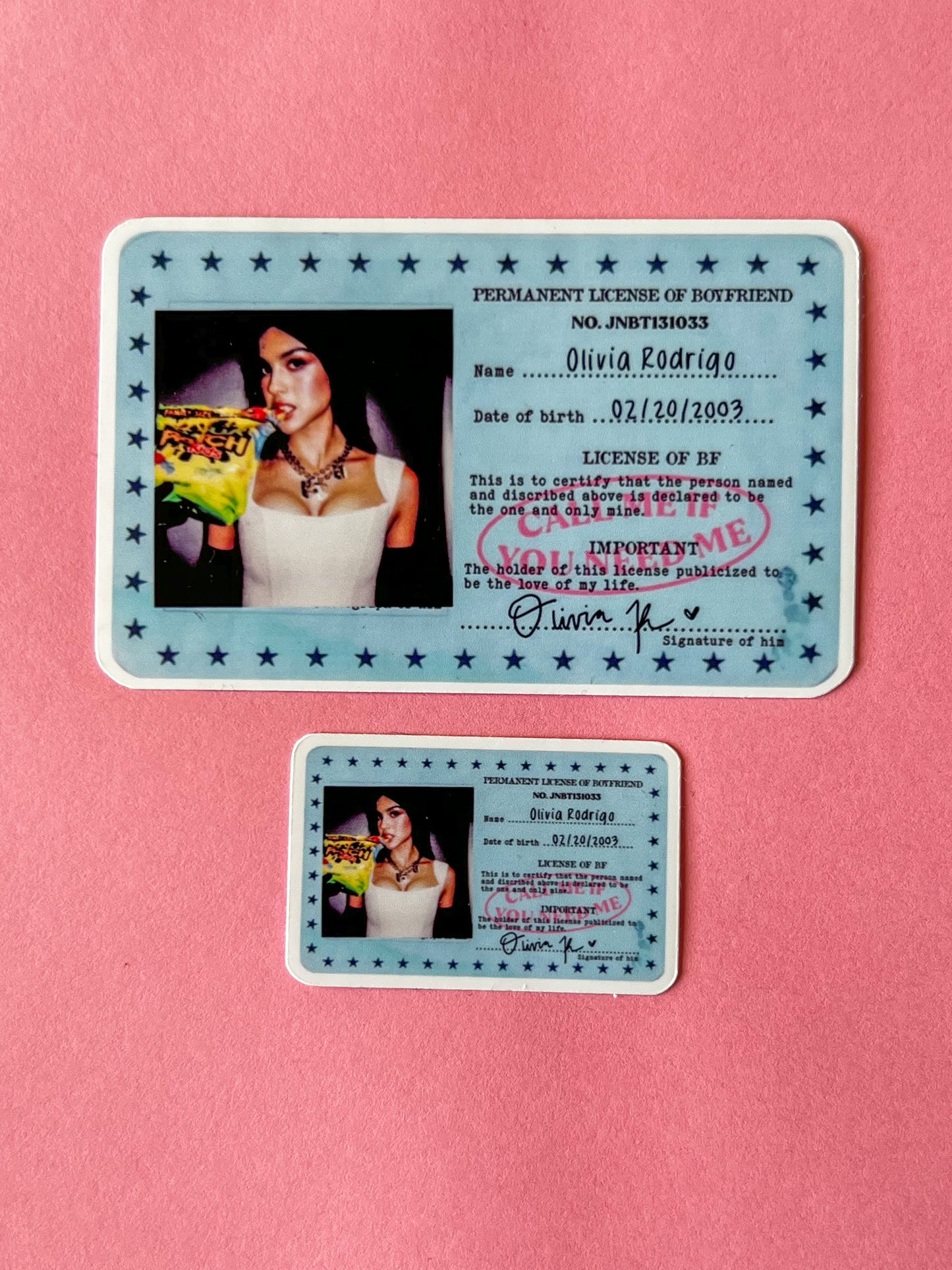 Olivia Rodrigo ID Sticker Large
